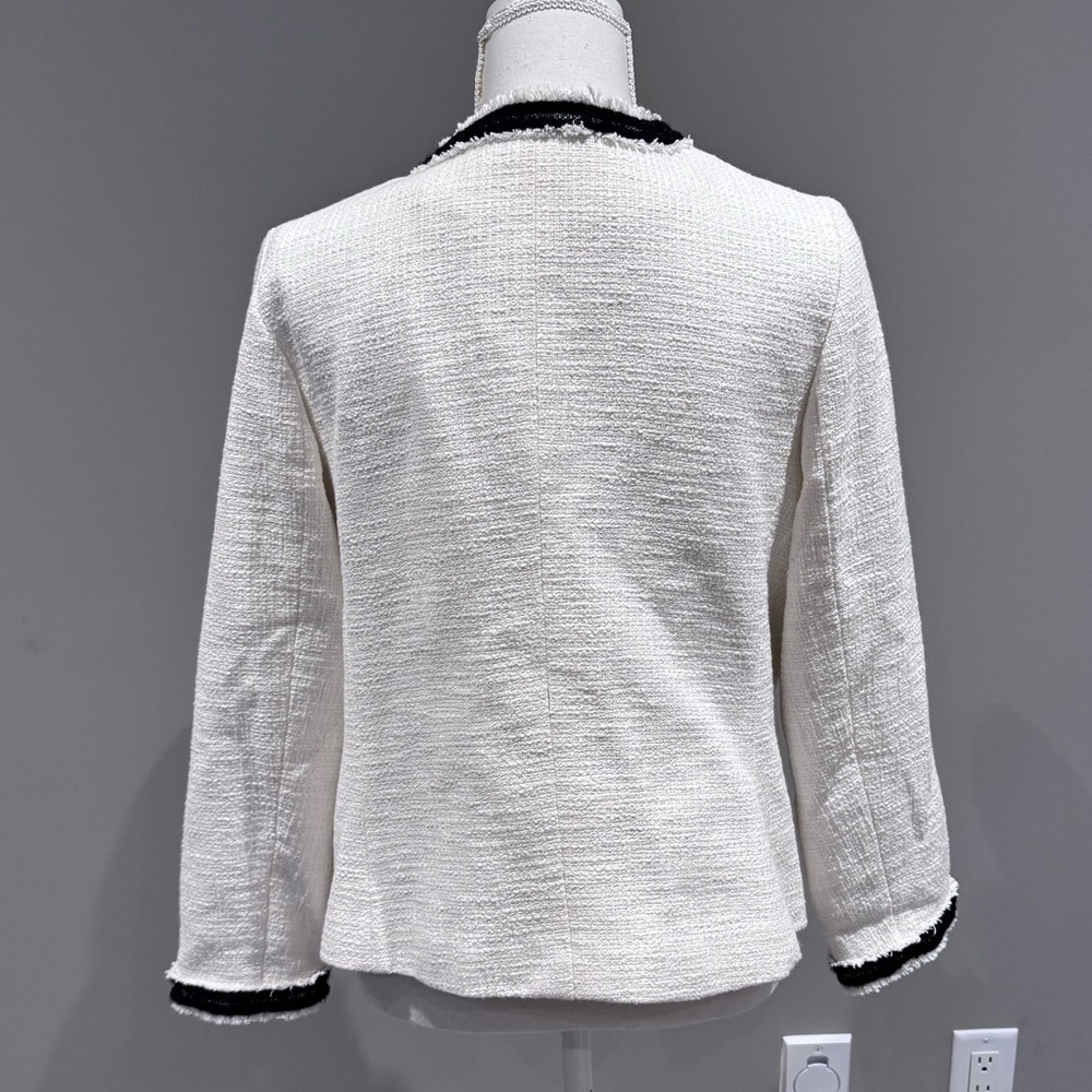 Tweed White and Black Lady Jacket from Talbot’s Sz 14 Petite - Picture 4 of 9